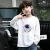 Camiseta base de algodón puro para niños, fina, para primavera y otoño, modelo nuevo 2026, camiseta de manga larga para niños súper elegante