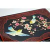 Caja de joyería de laca de Pingyao, caja de regalo de boda retro de madera, caja de maquillaje de novia, artesanía roja del patrimonio cultural inmaterial chino.