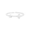 Anillo de Circonita Estilo K Nicho Ins Diseño de Lujo Accesible Tamaño Simple Plata Esterlina S925 Anillo de Plata para Mujer