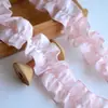 Falda de Ropa Lolita Retro Ensanchada Blanca Ropa de Cama para el Hogar Tela de Algodón Cortina Volantes Encaje Accesorios