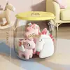 Banquito Almacenamiento para Niños, Caja de Almacenamiento de Peluches, Cubo de Almacenamiento Transparente, Banquito Almacenamiento que se Puede Usar como Asiento, Mayoreo