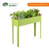 Caixa de suporte para vaso de flores elevado ao ar livre, canteiro de jardim elevado de aço galvanizado com pernas, flor de jardim