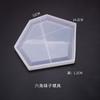 Yu Meiren diy Molde de Goteo de Pegamento de Cristal Plato Redondo Hexagonal Decoración de Mesa Decoración Posavasos Molde de Silicona