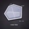 Molde de Resina de Cristal DIY Amapola Plato Redondo Hexagonal Decoración de Mesa Adorno Posavasos Molde de Silicona