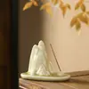 Adorno Creativo de Cerámica Qianli Jiangshan para Quemar Incienso, para Uso en Interiores del Hogar, Diseño de Grietas de Hielo, Soporte para Incienso con Forma de Pétalo de Camelia, Soporte para Palillos de Incienso