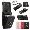 Nuevo Modelo Adecuado para Samsung Z Flip 30% de descuento Funda Apilable para Teléfono Móvil Zflip4 Hebilla de Anillo Multifunción Tarjetero Funda de Cuero Protección