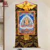 Pintura Suspensa Thangka "Mestre Tsongkhapa" Pintura com Pigmento Mineral Coração Xizang Interior Casa Entrada Sala de Estar Pintura Decorativa