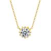 Colgante Irregular Copo de Nieve Plata Esterlina 925 Collar de Moissanita para Mujer Chapado en Oro de 14K Suministro Transfronterizo