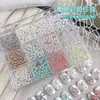 Acessórios de Pérola Pastel Creme Estilo Japonês, Tamanhos Mistos Coloridos, Versátil, Não Desbota, Decorações de Pérola de Alto Brilho para Unhas Atacado