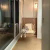 Cesta colgante para el hogar Silla de ratán Silla colgante para balcón interior Silla mecedora Silla cuna de celebridad de internet Hamaca para persona perezosa en el patio Silla mecedora exterior