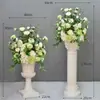 Decoração de Casamento Coluna Romana Adereços de Casamento Vitrine Flores Artificiais Enfeites Vasos de Flores Marcadores de Estrada Flores Cerimônia de Abertura Plástico