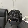 2025 Nueva Bolsa de Lona Rayada de Pana para Mujer Bolso Cruzado Ligero Casual con Estampado de Moño de Moda Bolso de Hombro
