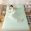 Saco de dormir de viaje de algodón lavado de color puro clase A, venta al por mayor, portátil, para viajes de negocios, para hotel, sábana doble, funda de edredón
