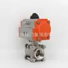 Shanghai Qinzhuan QYFM Acero Inoxidable 304 Hebilla de Alambre Válvula de Bola Neumática de Tres Piezas Q611f-16p Suministro Directo de Fábrica