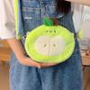 Ventilador de Gato Bolso de Mano de Manzana Peluche Lindo Versátil Bolso Cruzado Manzana Verde Bolso de Hombro Ins Corazón de Niña Original
