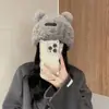 Gorro de Lana para Mujer Otoño e Invierno con Circunferencia de Cabeza Grande, Gorro Pequeño Lindo que Muestra la Cara para el Frío, Gorro de Punto Grueso Cálido Holgado Versátil