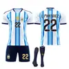 A2026 Copa del Mundo Argentina Uniforme de Fútbol Local Set No. 10 Camiseta Messi No. 11 Di María No. 21 Di Ba