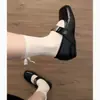 Zapatos de Salón Bajos de Fondo Plano Negros que Aumentan la Altura Interior para Mujer Verano 2026 Estilo Nuevo para Combinar con Faldas Suela Suave Zapatos Mary Jane Retro Franceses