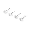 Pendientes de Estrella de Cinco Puntas de Plata 999 para Mujer, Pendientes de Diamante de Alta Gama, Clavos para Cartílago Auricular Suaves con los Oídos, Pendientes Pequeños que No Necesitan Ser Retirados al Dormir
