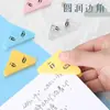Pasta Triângulo Transparente Clipe Lateral e de Canto Aluno do Ensino Fundamental Clipe A4 Papelaria Armazenamento de Provas Artefato de Organização Clipe de Papel