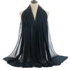 Lenço de Gaze Bolha Chiffon Pérola Monocromático Transfronteiriço Lenço Longo Cor Sólida Feminino Lenço Turbante Malásia YW16