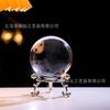 Bola de Cristal 3D Gravada Internamente de Astronauta Espacial com Base Triangular de Metal, Decoração de Mesa de Escritório, Presente Criativo
