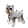 Sudadera con capucha de una pieza para perro, fina para primavera y otoño, ropa de cuatro patas cálida para exteriores anti-frío con cordón ajustable, indumentaria para mascotas