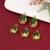 Joias Banhadas a Ouro Novo Estilo Chinês Pingente Flor Gota d'Água Feminino DIY Moda Versátil Joia Pingente de Colar Acessório
