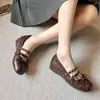 Nueva colección primavera y otoño 2026: Zapatos Mary Jane de mujer con tacón oculto, bailarinas de verano con detalles de lazo y zapatos de salón de punta fina estilo francés.