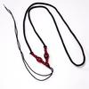 Cuentas de pase de carretera de cristal rojo Cuentas de la suerte marrón marrón Jade collar de cordón de hebilla de nueva educación