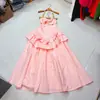 Vestido de Saia Tutu Longo Nanyou Europeu, Americano e Australiano de Contas de Nicho com Decote Halter Sem Mangas e Costura Franzida