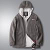 Abrigo de forro polar grueso y cálido estilo Noruego, abrigo de doble capa acolchado de algodón, chaqueta gruesa resistente al frío con capucha, multi-bolsillo, talla grande