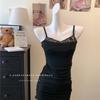 [Con Almohadilla en el Pecho] Falda Strapless con Borde de Encaje para Mujer, Ajustada, Adelgazante, Puro Deseo, Chica Caliente, Falda Corta de Cadera para Verano