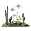 Venta al por mayor de fabricantes de plantas verdes artificiales tropicales, plantas artificiales grandes, cactus de nopal artificial, artículos de decoración de paisajes