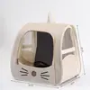 Ventana transparente, mochila transportadora de gato transpirable, transportador de mascotas portátil para salidas, gran capacidad, adecuado para gatos y perros, se puede llevar en la mano