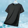 Nueva Camiseta de Manga Corta para Hombre Verano 2026, Camiseta Fina de Seda de Hielo, Camiseta Deportiva Transpirable, Camiseta Casual de Secado Rápido