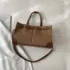 Comércio Exterior Retro Fosco Nova Bolsa de Ombro Único para o Outono e Inverno Bolsa de Camurça Bolsa Grande Feminina de Axila