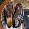 Zapatos de Piel de Lujo para Hombre Piel de Vaca Charol Superficie Brillante Casual de Negocios Otoño/Invierno para Hombre Zapatos Derby de Piel Genuina Sin Cordones
