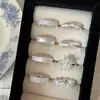 Anillo Popular de Xiaohongshu Cepillado con Microincrustaciones de Circonita para Mujer, Nuevo Diseño de Nicho, Versátil, Lujo Ligero, Anillo Abierto Simple