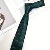 Terno Casual Masculino Moda Bordado Padrão Animal Pequeno Azul e Preto Gravata Amarrada à Mão 7cm Estilo Britânico Casamento