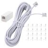 Suministro Amazon AliExpress Extensión de Línea Telefónica 6P4C Completa 7.6 M-25 pies
