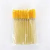 Pinceles de Maquillaje Desechables de Colores con Mangos de Cristal, Cepillos para Pestañas, Peines para Cejas, Cepillos para Pestañas con Mango Transparente, Rizadores de Pestañas, Herramientas de Maquillaje