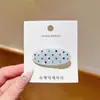 Grampo Bico de Pato com Poá e Strass Estilo Coreano para Meninas, Doce e Fofo, Presilha Oval de Alta Qualidade, Grampo Lateral, para Franja e Cabelo