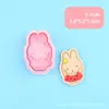 Molde para Galletas de Impresión DIY Simulación Estilo Pizza y Durian de la Serie Conejo Miffy con Diseño de Prensado 3D para Hornear