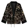 Cardigan Bordado Floral com Pedraria de Novo Estilo 2026 para Uso Pesado, Jaqueta de Seda de Alto Padrão Estilo Chinês com Decote V de Luxo M8120