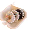 Peluche Navideño Colorido Ensanchado Cuentas Pequeñas Chanel Anillo para el Cabello Otoño e Invierno Cuerda Elástica Alta Linda Fresca para Mujeres Coreanas