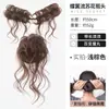 Peruca estilo coque para mulheres, coque de cabelo autoenrolável estilo espanador, anel de cabelo flor de botão de bigode de dragão, volumoso e fácil de usar, um item essencial para adicionar volume ao cabelo