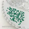 Pedras Strass Pequenas Verdes Esmeralda com Base Plana para Nail Art, Strass Super Brilhantes em Formato de Gota d'Água e Borboleta, Decorações de Unhas Atacado