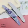 Patrón de impresión a color creativo lima de uñas serie de pintura al óleo de flores media luna gris arte de uñas tira de lijado tira de lijado de alta calidad