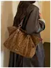 Bolso Retro de Gran Capacidad para Mujer Bolso de Viaje 2026 Nuevo Simple Otoño/Invierno Bolso Tote Estampado de Leopardo Bolso de Hombro Único